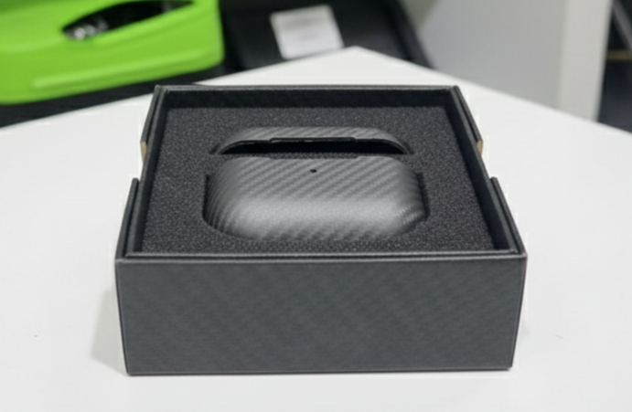 Protective Cover Carbon Fiber Forged Bluetooth Earbuds Case